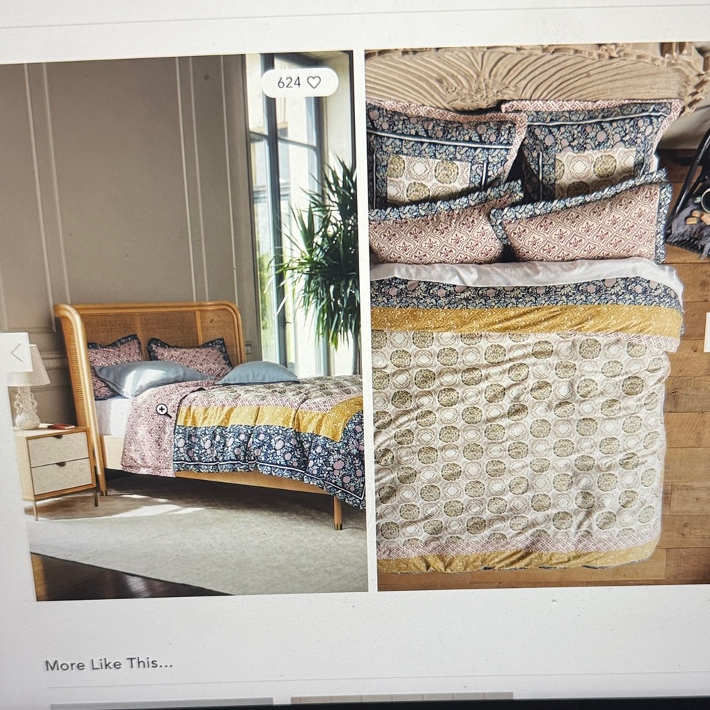 Anthropologie Meguro Cotton Duvet Cover-King